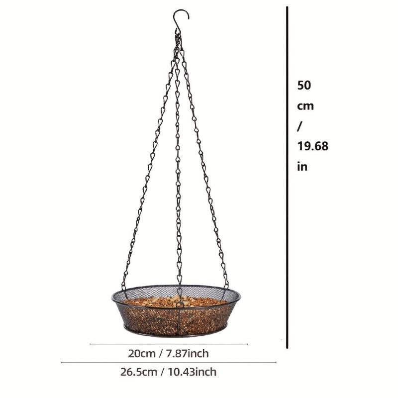 Metal Outdoor Hanging Bird Feeder Tray for Garden