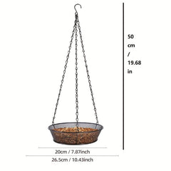Metal Outdoor Hanging Bird Feeder Tray for Garden