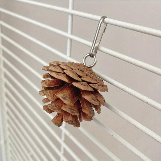 Pine Cone Bird Chewing Toy Hanging Tearing Toy For Parakeet Cockatiel