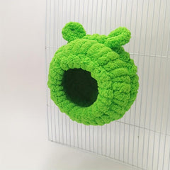 Cartoon Plush Bird Nest for Small Parrot - Warm Nest Cage