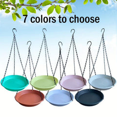 Vibrant 7-Colored Bird Feeder Tray for Garden