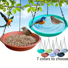 Vibrant 7-Colored Bird Feeder Tray for Garden