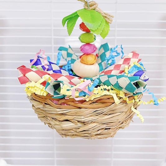 Colorful Parrot Chew Toys Foraging Shredded Paper Toy
