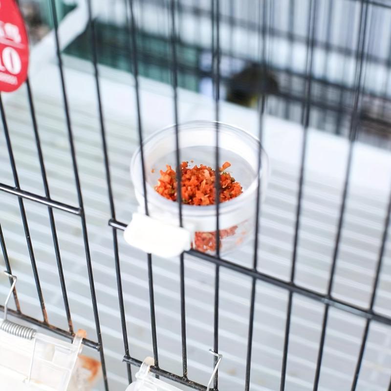 6pcs Bird Feeder Hanging Transparent Bowls For Parrot Pigeon Bird