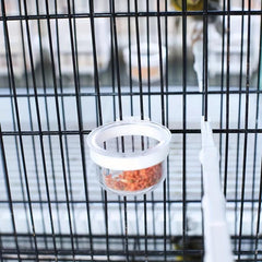6pcs Bird Feeder Hanging Transparent Bowls For Parrot Pigeon Bird