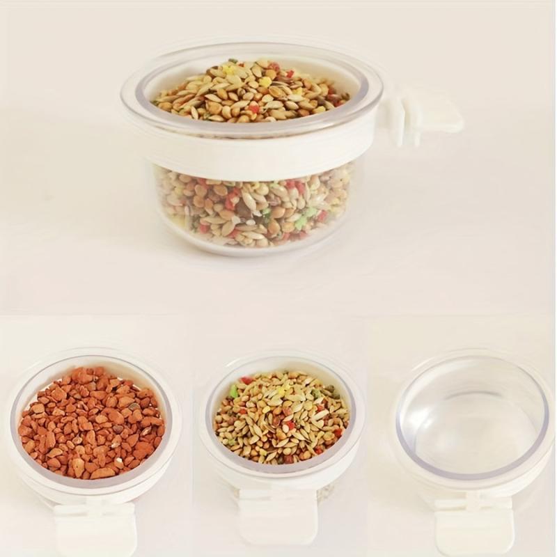 6pcs Bird Feeder Hanging Transparent Bowls For Parrot Pigeon Bird