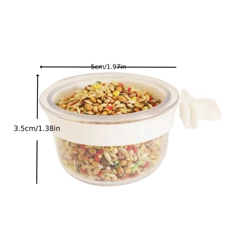 6pcs Bird Feeder Hanging Transparent Bowls For Parrot Pigeon Bird