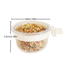 6pcs Bird Feeder Hanging Transparent Bowls For Parrot Pigeon Bird