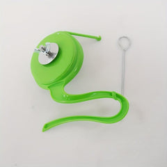 Bird Mirror Stand Stick with Fruit Forks, Functional Perch with Basket