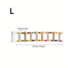 Colorful Beads Bird Toy Parrot Ladder Bridge