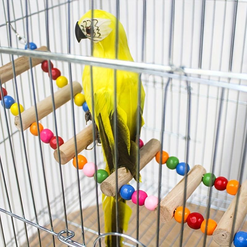 Colorful Beads Bird Toy Parrot Ladder Bridge