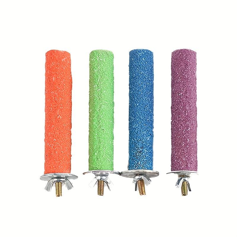 Bird Perch Stand with Paw Grinding Stick for Parrot Cage