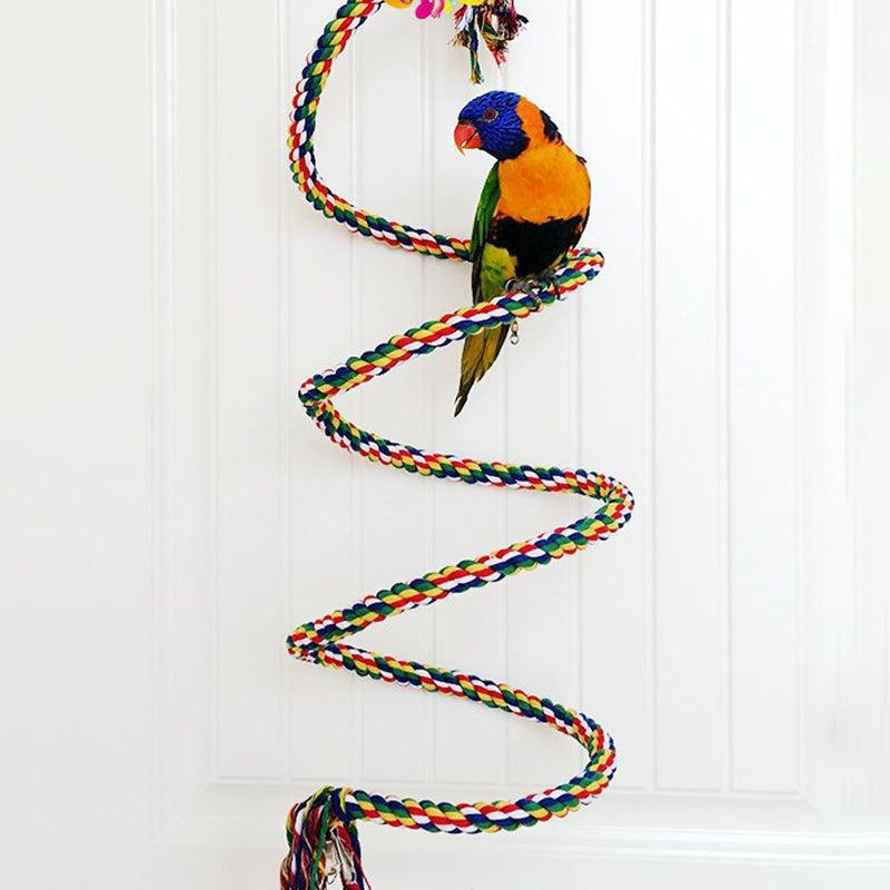 Parrot Bird Toy Hanging Rope Budgie Chew Toy Cockatiel Stand