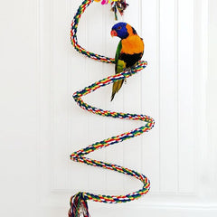 Parrot Bird Toy Hanging Rope Budgie Chew Toy Cockatiel Stand