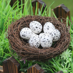 10pcs Simulated Striped Bird Eggs Toys - Easter Decorations