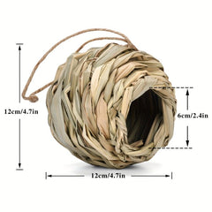 Reed Woven Bird Nest for Parrot Budgerigar Cockatiel Pet Bird Nest