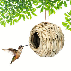 Reed Woven Bird Nest for Parrot Budgerigar Cockatiel Pet Bird Nest