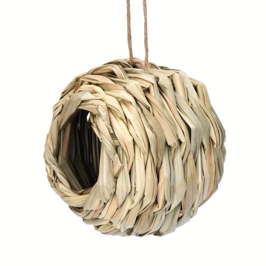 Reed Woven Bird Nest for Parrot Budgerigar Cockatiel Pet Bird Nest