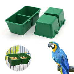 2pcs Animal Feeding Boxes Universal Food Container For Bird Rabbit Cage