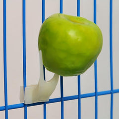 2pcs Parrot Fruit Forks for Pet Bird, Plastic Food Holder Feeding on Cage