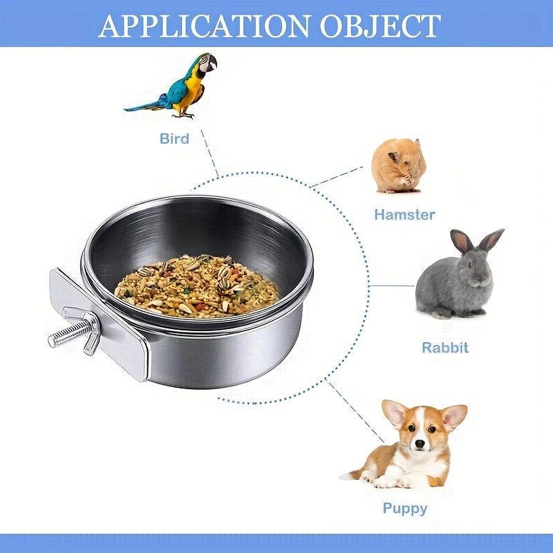 Adjustable Stainless Steel Parrot Food Bowl for Birds