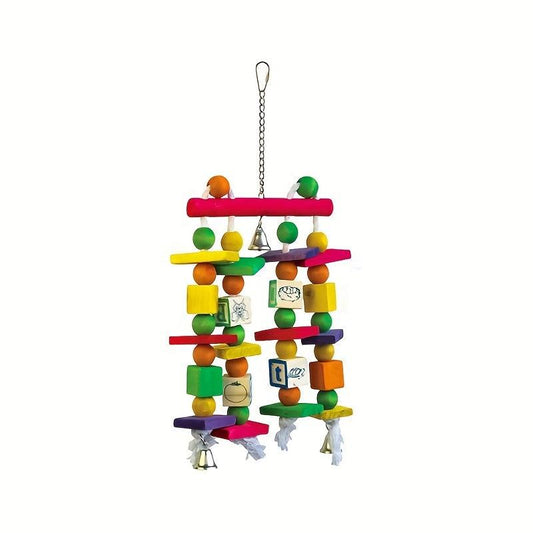 Bird Toys Parrot Cage Chew Swing Toy Hanging For Medium Large Parrots