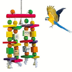 Bird Toys Parrot Cage Chew Swing Toy Hanging For Medium Large Parrots