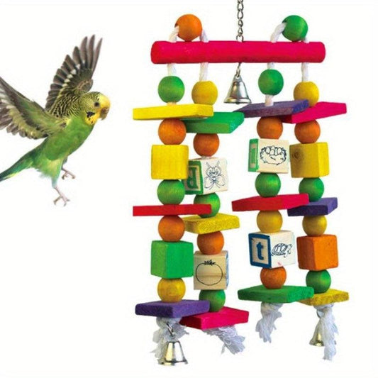 Bird Toys Parrot Cage Chew Swing Toy Hanging For Medium Large Parrots
