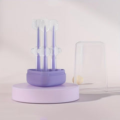 3pc Pet Silicone Toothbrush Set Soft Bristle Dog Teeth Tongue Cleaning Brush