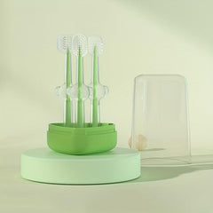 3pc Pet Silicone Toothbrush Set Soft Bristle Dog Teeth Tongue Cleaning Brush