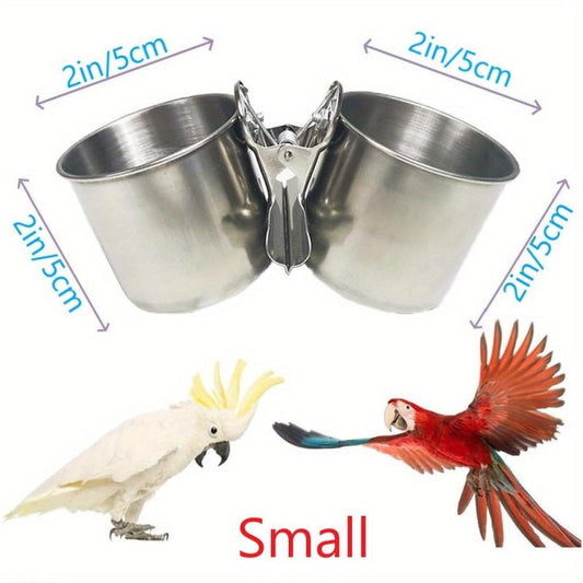 Bird Feeding Cups for Parrots & Parakeets - 1pc