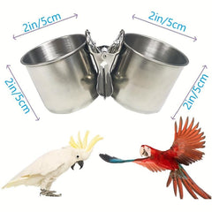 Bird Feeding Cups for Parrots & Parakeets - 1pc