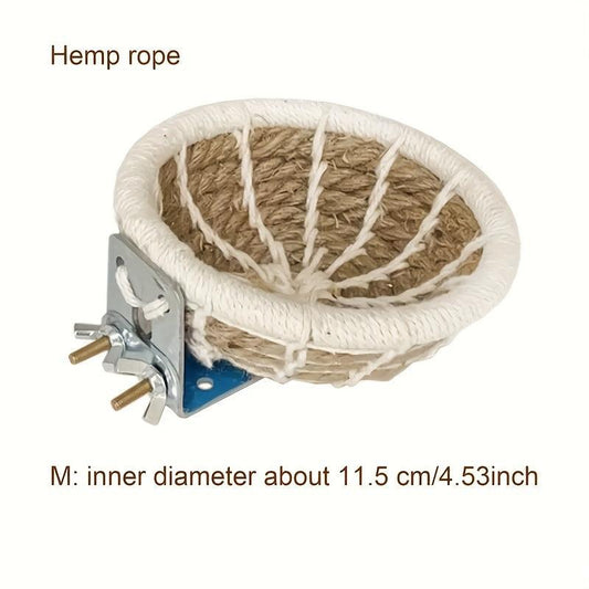 Rope Woven Pet Bird Nest Hanging Bed Parrot Valley Bird Hamster Pet Bed