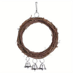 Parakeet Parrot Bird Swing Hanging Bell Toy