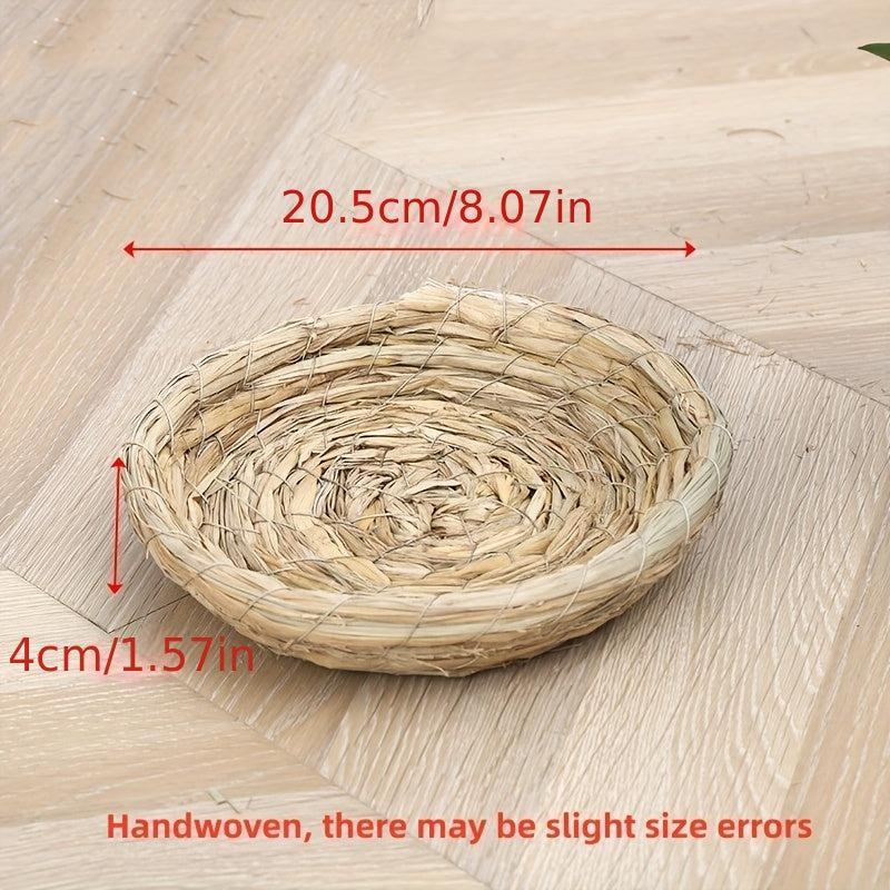 Artificial Bird Woven Nest Ornament for Home Garden Wedding Easter Props
