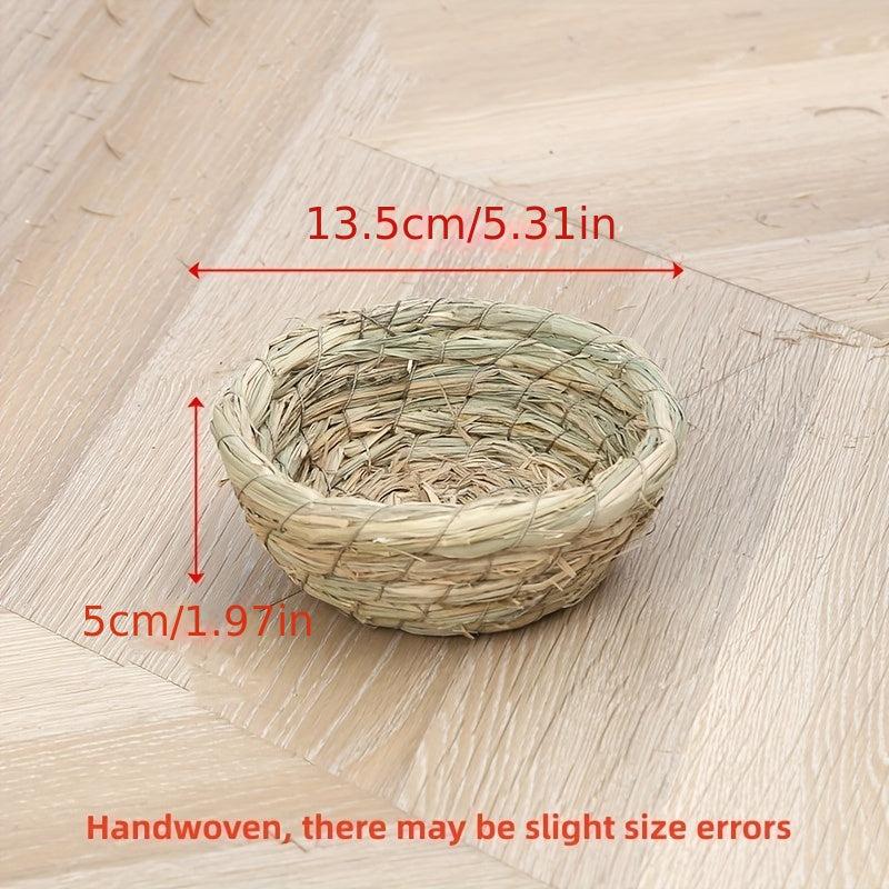 Artificial Bird Woven Nest Ornament for Home Garden Wedding Easter Props