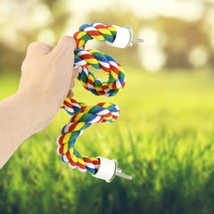 Colorful Bird Rope Perch for Parrots Cockatiels