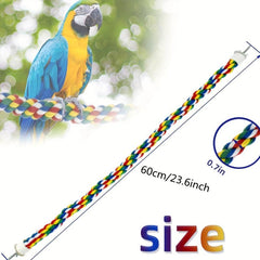 Colorful Bird Rope Perch for Parrots Cockatiels