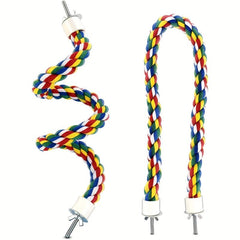 Colorful Bird Rope Perch for Parrots Cockatiels