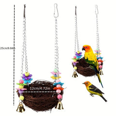 Pet Bird Swing Parrot Parakeet Budgie Cockatiel Hammock Hanging Toys
