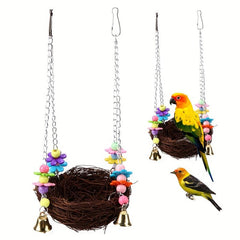 Pet Bird Swing Parrot Parakeet Budgie Cockatiel Hammock Hanging Toys