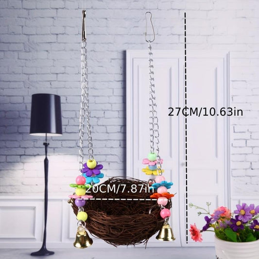 Pet Bird Swing Parrot Parakeet Budgie Cockatiel Hammock Hanging Toys