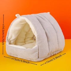 Small Parrot House Bed for Winter Warmth