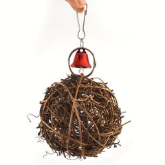 Colorful Parrot Beads & Bell String Toy Interactive & Fun For Birds