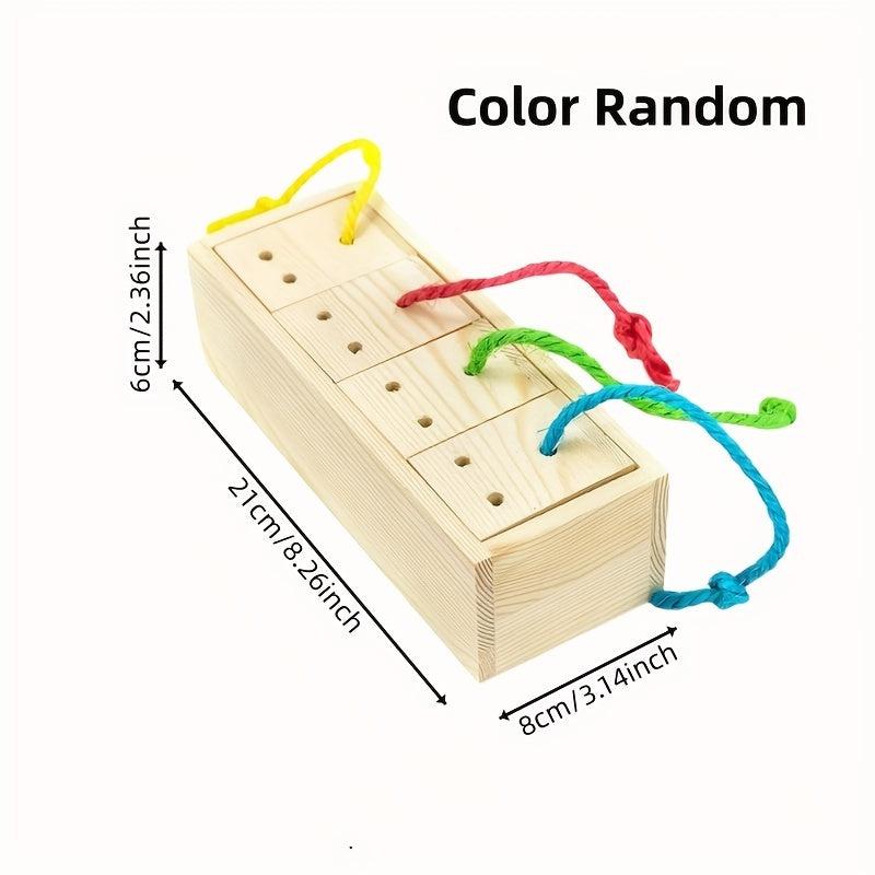 Wooden Bird Foraging Feeder Toys for Parrots