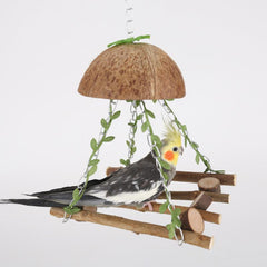 Parrots Coconut Hammock Swing Bridge Bird Swing