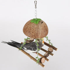 Parrots Coconut Hammock Swing Bridge Bird Swing