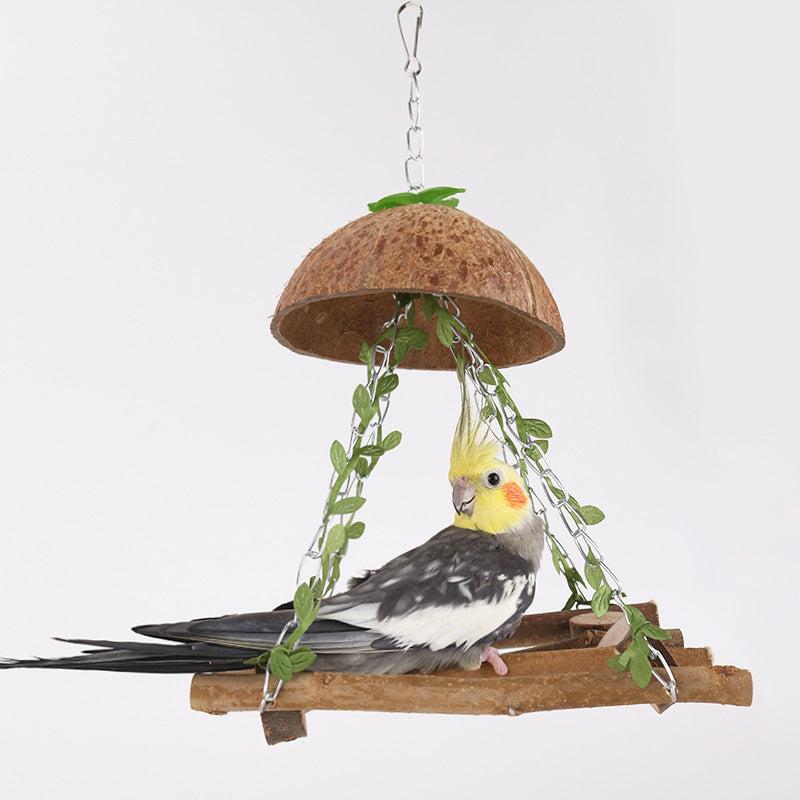 Parrots Coconut Hammock Swing Bridge Bird Swing