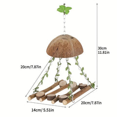 Parrots Coconut Hammock Swing Bridge Bird Swing