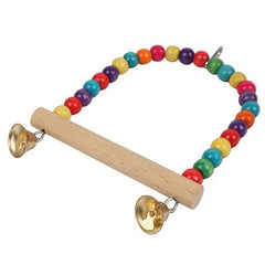 Interactive Parrot Swing Toy Bead String Fun Bird Cage Decoration
